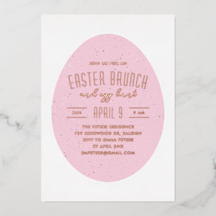 Pink Speckled Egg Easter Hunt Party Invitation