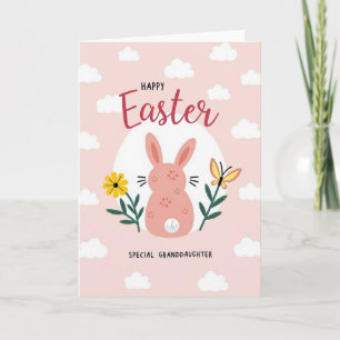 Pink Speckled Rabbit Scene Card