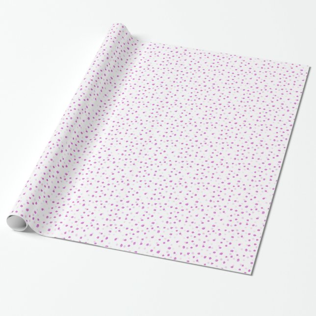 Pink Speckled Wrapping Paper (Unrolled)