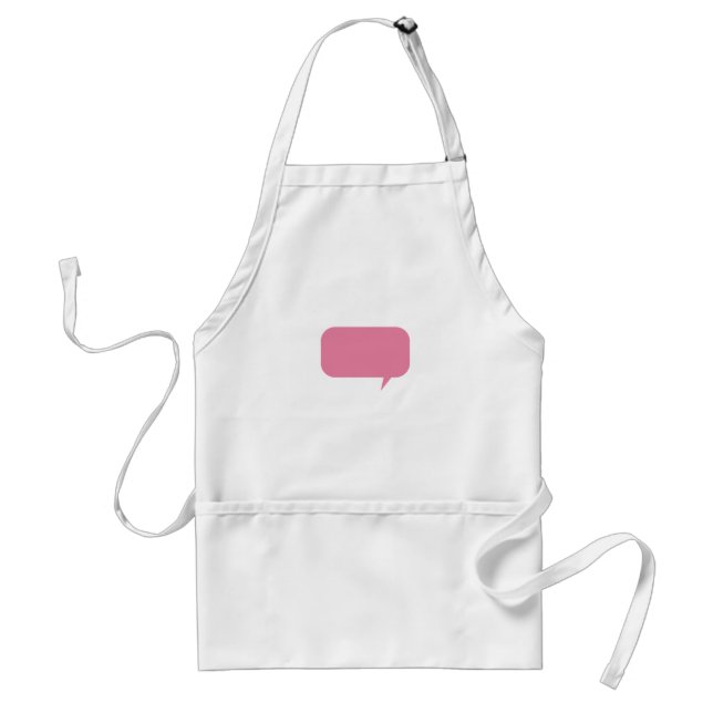 Pink speech bubble custom saying personalized gift standard apron (Front)