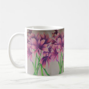 Pink spider lily mug