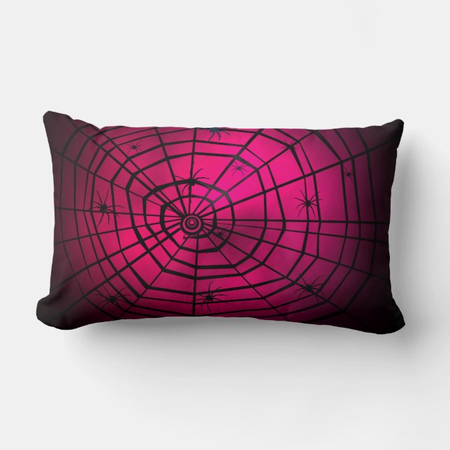 Pink Spiders web pillow (Front)