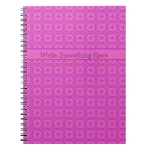 Pink Spiral Notebook to Personalise Welsh Tapestry
