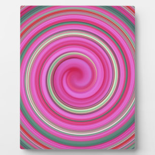 Pink spiral pattern plaque