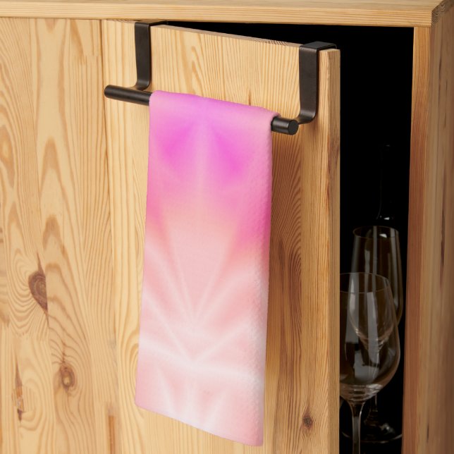 Pink Splash Tea Towel (Thirds Fold)