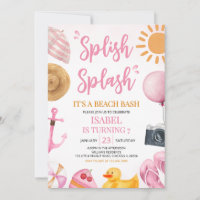 Pink Splish Splash Beach Bash Birthday