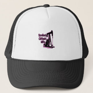 Pink Spoiled Oilfield Wife Trucker Hat