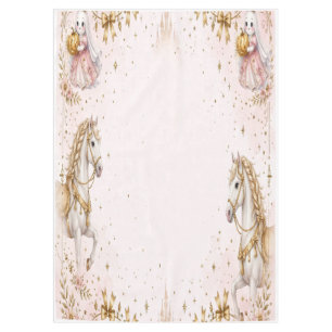 Pink Spooky Boo 1st Birthday Tablecloth , Hallowee
