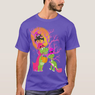Pink Spooky Halloween Monster Truck Pumpkin Mummy T-Shirt
