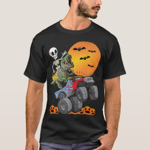 Pink Spooky Halloween Monster Truck Pumpkin Mummy  T-Shirt