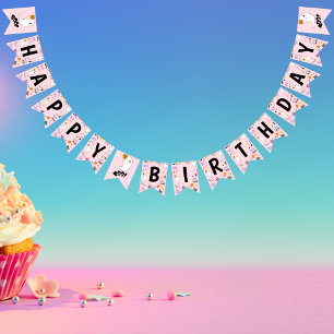Pink Spooky One Cute Halloween Happy Birthday  Bunting