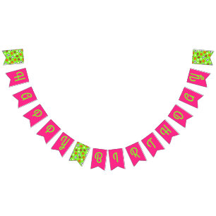 Pink Sports Birthday Party Bunting