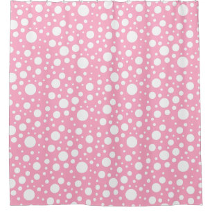 Pink Spots Shower Curtain