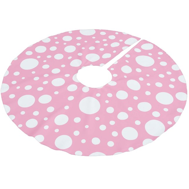 Pink Spots Tree Skirt (Angled)