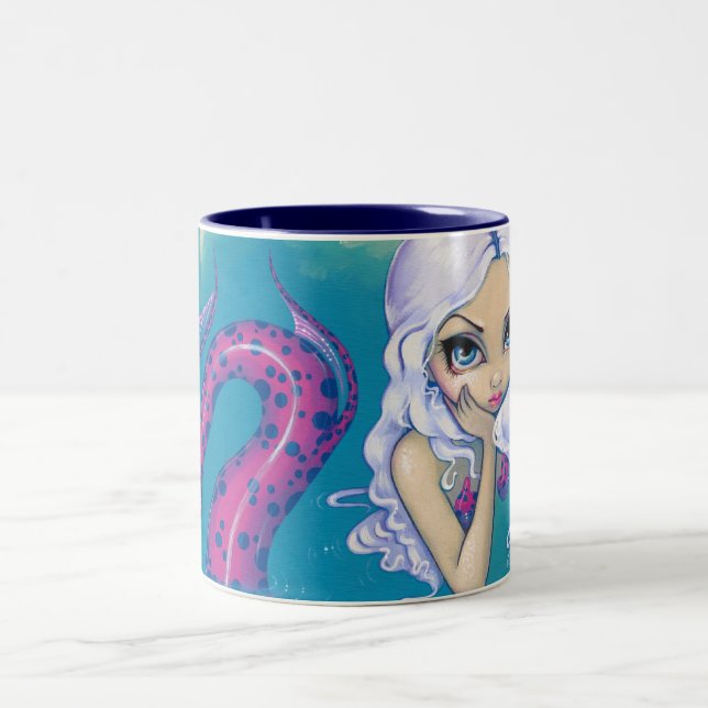 "Pink Spotted Mermaid" Mug (Center)