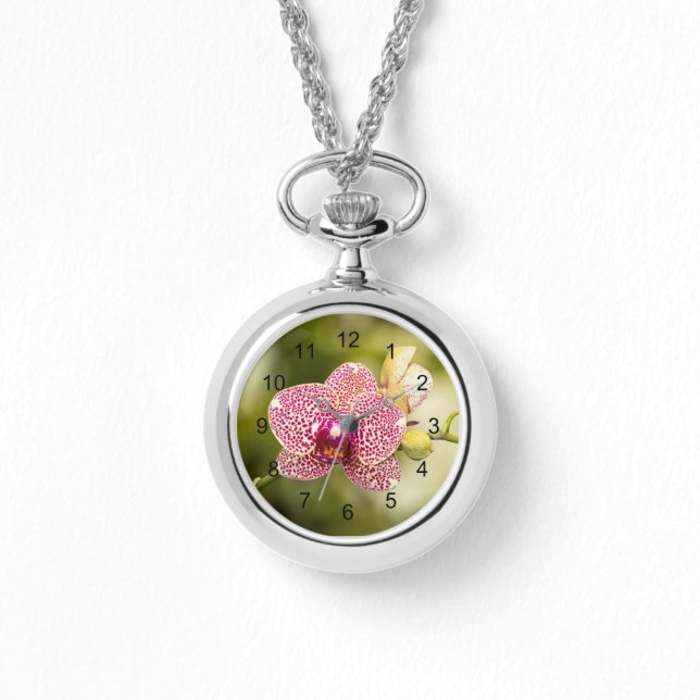 Pink spotted orchid  watch (Front)