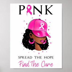 Pink Spread The Hope Find The Cure Breast Cancer A Poster