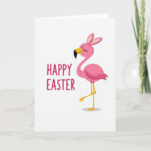 Pink Spring Bird Easter Card