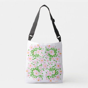 Pink Spring Floral Crossbody Bag