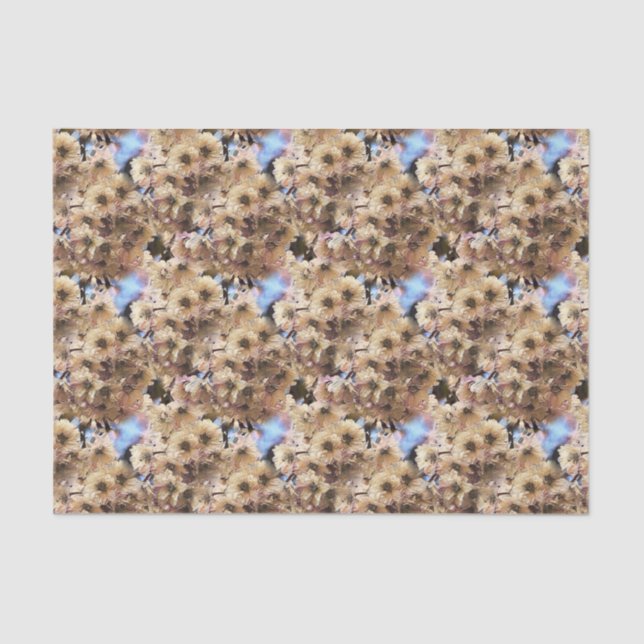 Pink Spring Flower Blossoms Nature Art Pattern    Tissue Paper (Front)