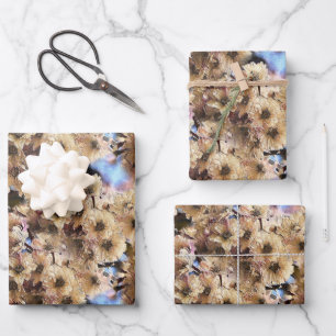 Pink Spring Flower Blossoms Nature Art Pattern  Wrapping Paper Sheet