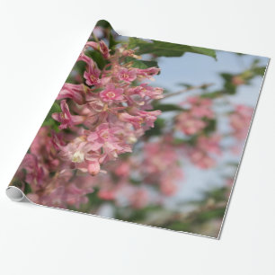 pink spring flower wrapping paper