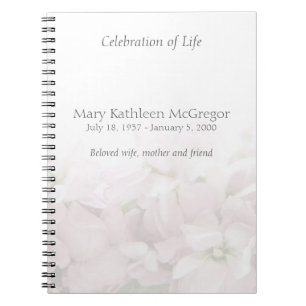 Pink spring flowers fade memorial spiral notebook
