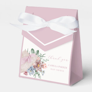 Pink Spring Girl Garden Hat Baby Shower Thank you  Favour Box
