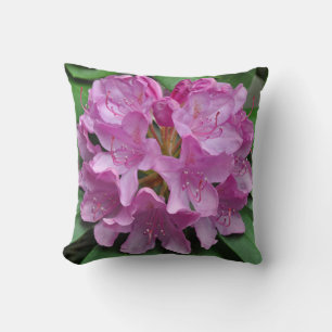 Pink spring rhododendrons cushion