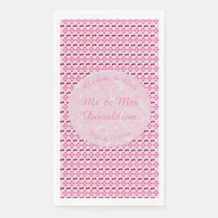 Pink Spring Wedding Cherry blossom and cherries Napkin