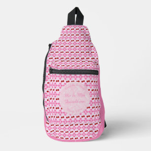Pink Spring Wedding Cherry blossom and cherries Sling Bag