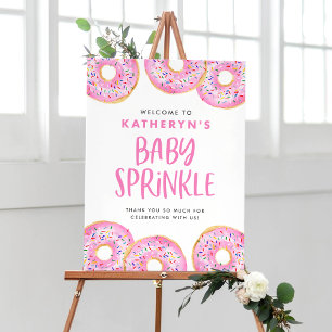 Pink Sprinkle Donuts Baby Sprinkle Welcome Poster