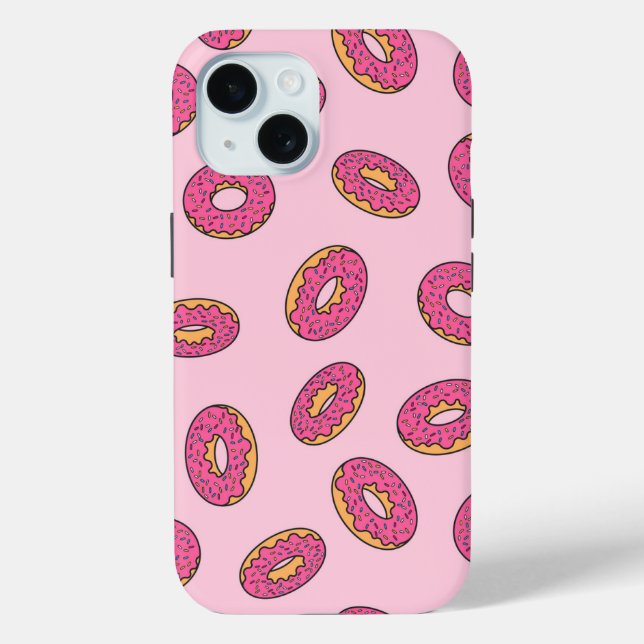 Pink Sprinkle Doughnut Pattern Case-Mate iPhone Case (Back)