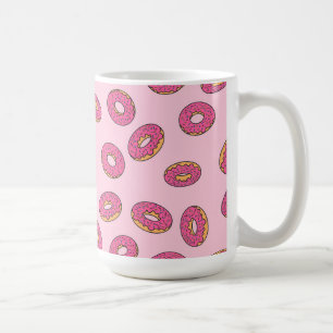 Pink Sprinkle Doughnut Pattern Coffee Mug