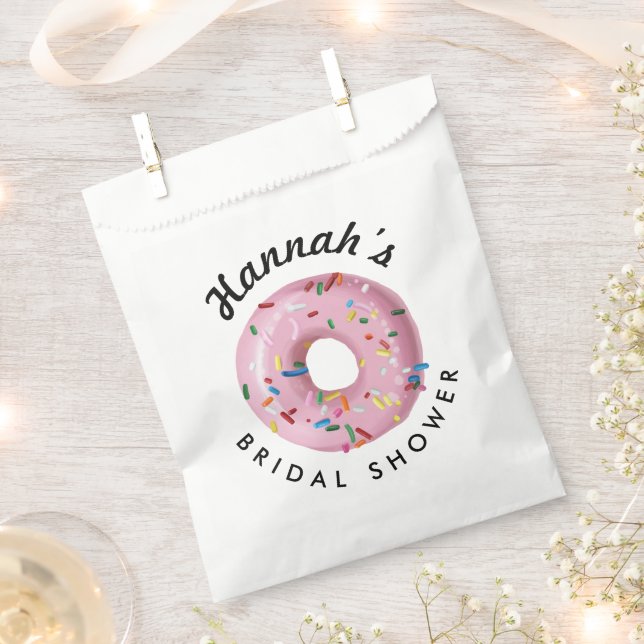 Pink Sprinkle Doughnut Shop Bridal Shower Favour B Bags (Clipped)