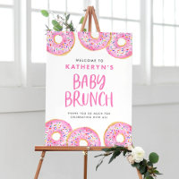 Pink Sprinkle Doughnuts Baby Brunch Welcome