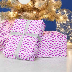 Pink Sprinkles Pattern Custom Wrapping Paper