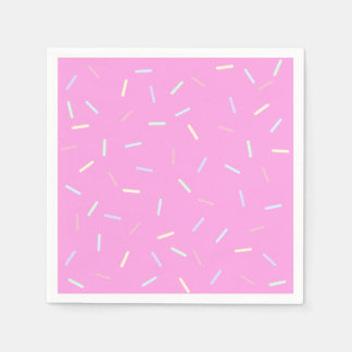 Pink Sprinkles Print Paper Bowl Napkin
