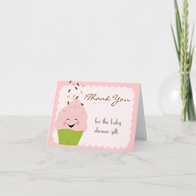Pink Sprinkles Thank You Card (Front)