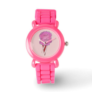 Pink Spun Sugar Cotton Candy Carnival Watch