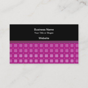 Pink Square Pattern Business Card