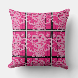 Pink Squared and Plaided Florah Pillow