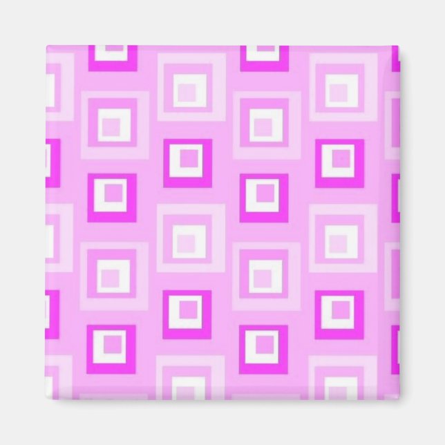 Pink squares magnet (Front)