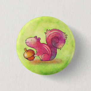 Pink Squirrel Button
