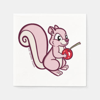 Pink Squirrel Napkin