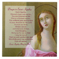 Pink St. Agatha (M 003) Ceramic Tile 2