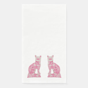 Pink Staffordshire Cats  Napkin