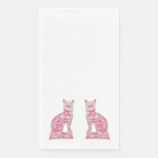 Pink Staffordshire Cats Napkin