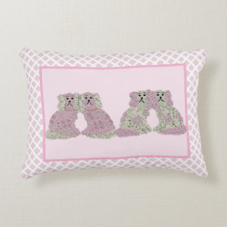  Pink Staffordshire Dogs Breakfast Decorative Cushion