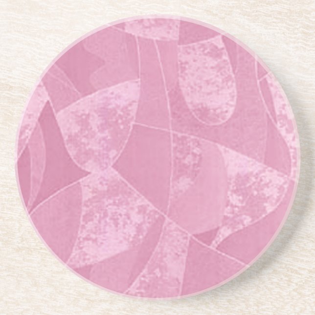Pink Stain Glass Coaster (Front)